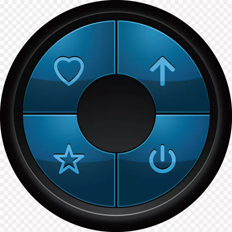 按钮用户界面图标-蓝色按钮
