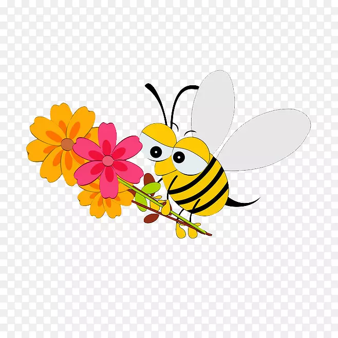 母亲节儿童卡通蜜蜂