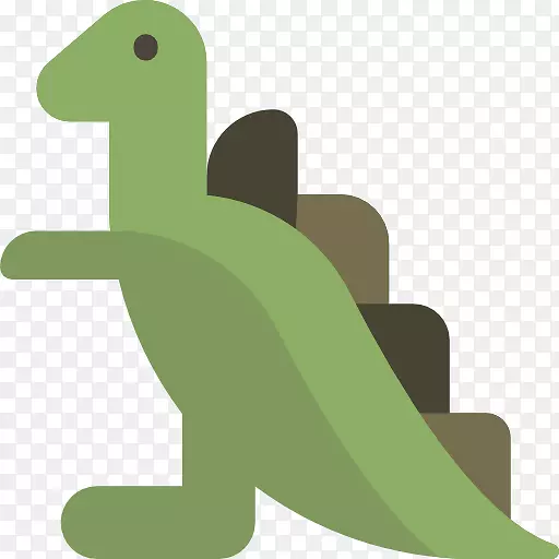 爬行动物梁龙图标-绿色恐龙