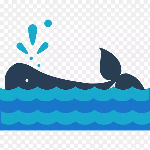 可伸缩图形鲸鱼图标-水鲸