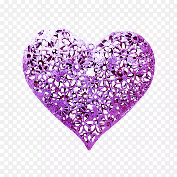 心脏剪贴画-漂亮的紫色心形