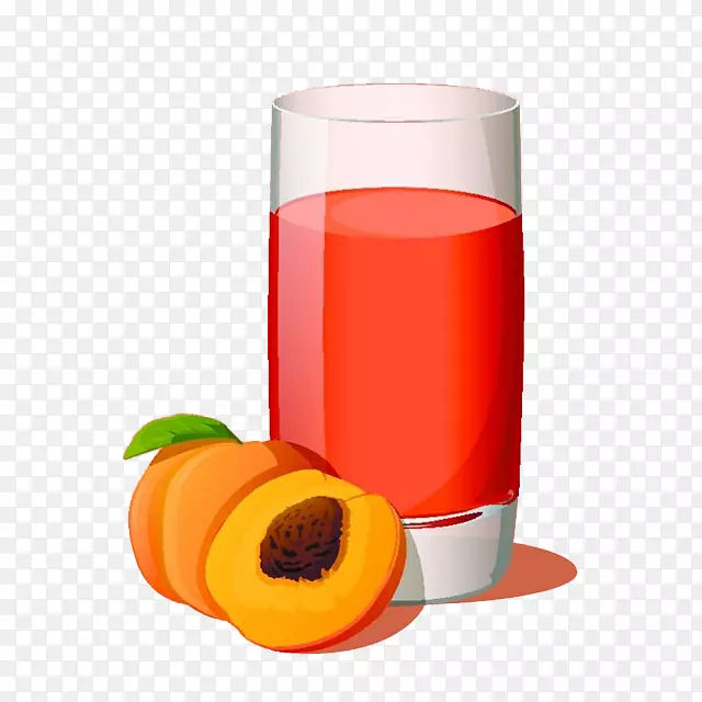 橙汁，苹果汁，水果.卡通桃汁