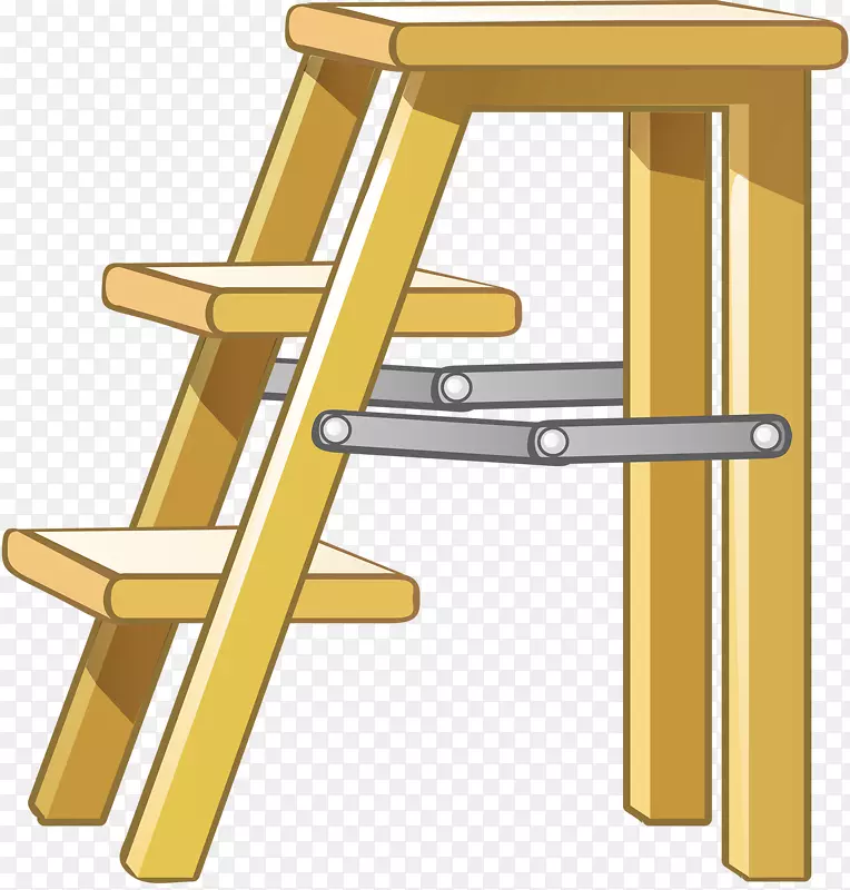 无木纸梯椅.木梯