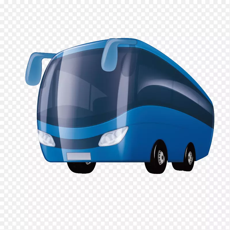 公共汽车图标-蓝色总线