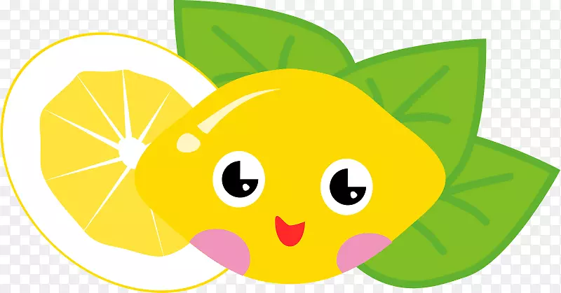 酸柠檬卡通水果剪贴画-可爱的柠檬