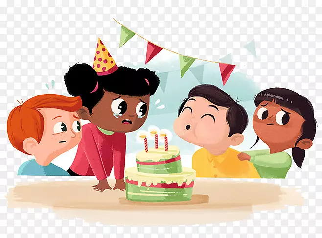 生日蛋糕孩子-生日
