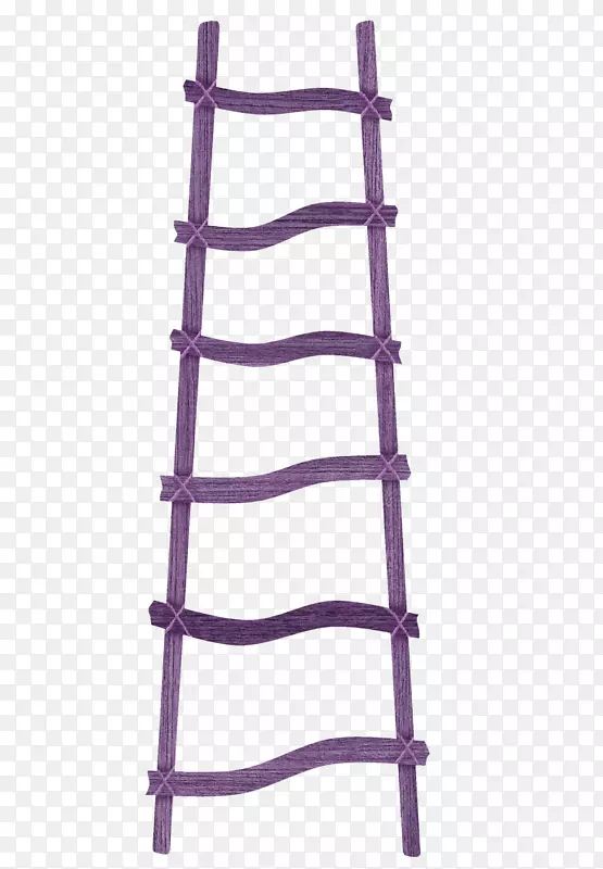 阶梯木楼梯架-漂亮的紫色木梯