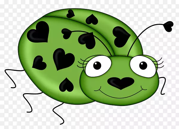瓢虫青蛙插图-爱情青蛙