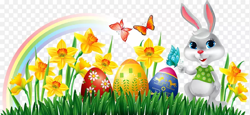 复活节兔子彩蛋夹艺术-兔子蛋卷