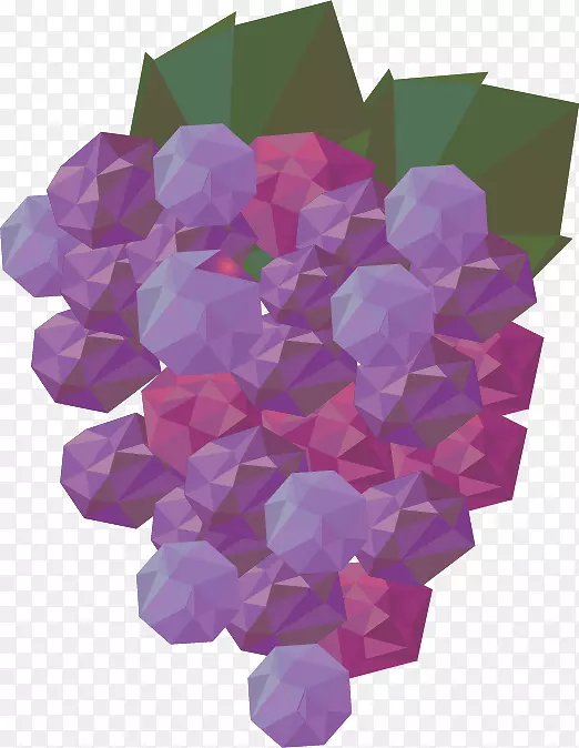 几何形状-创造抽象葡萄果实