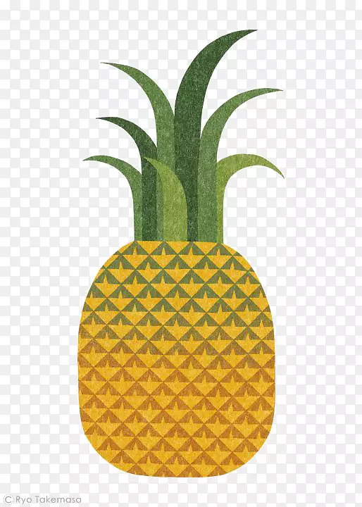 菠萝食品水果插图.手绘菠萝