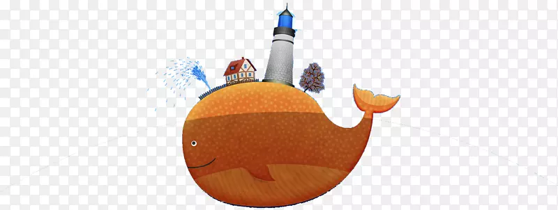 鲸鱼橙色图标-橙色鲸鱼