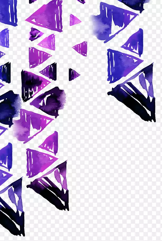 紫色三角形几何墙纸彩色三角形