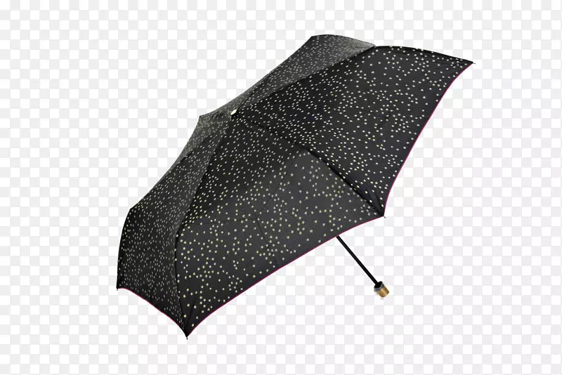 雨伞设计师-黑色波浪点清澈的雨伞