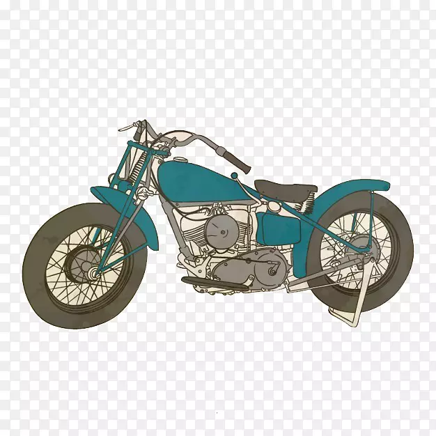 摩托车头盔车-老式摩托车