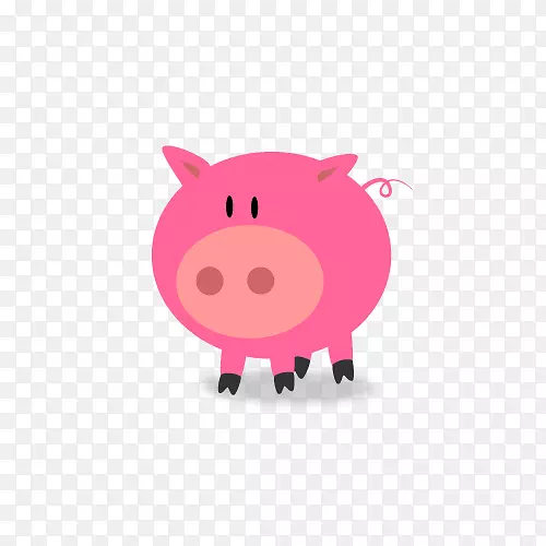 家猪剪贴画-粉红猪