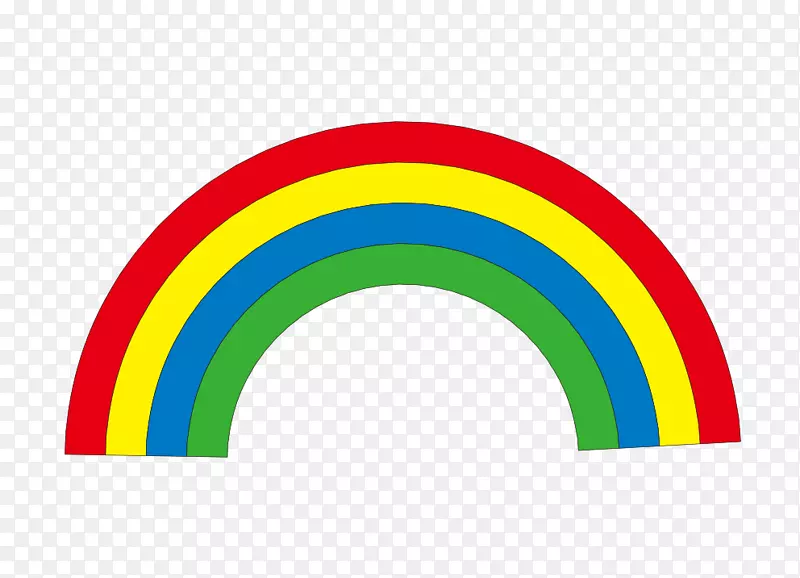半圆形彩虹角-卡通彩虹