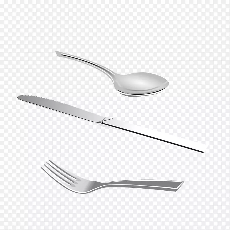 匙叉白色黑色金属匙叉餐具