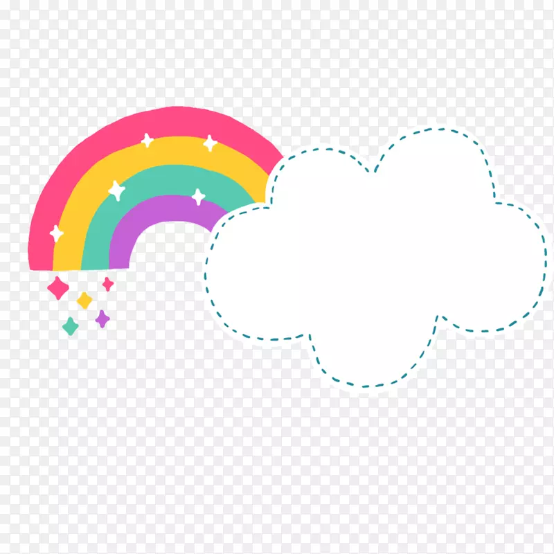 卡通文件格式微软文字剪辑艺术-创意彩虹