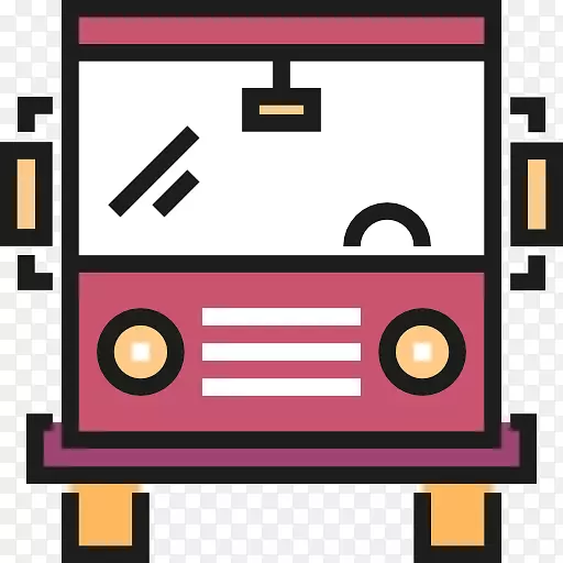 公共汽车运输可伸缩图形.红色总线
