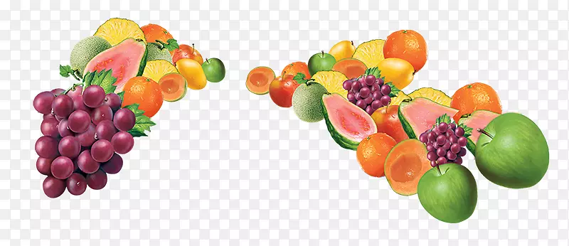 水果葡萄素食菜肴火龙果-新鲜水果束葡萄