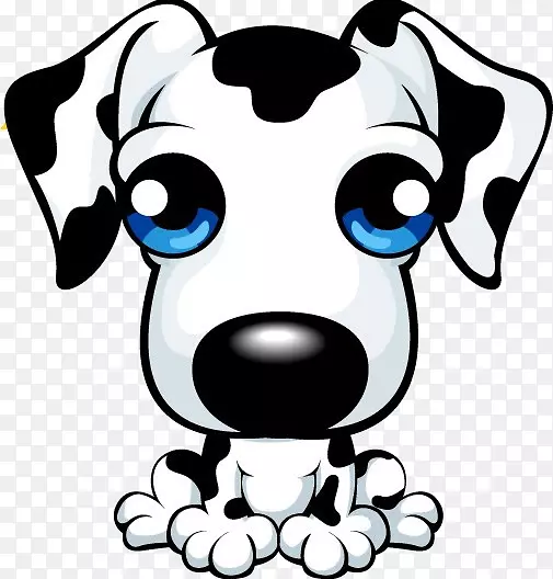 罗威勒小狗画夹艺术-卡通形象，卡通可爱小狗