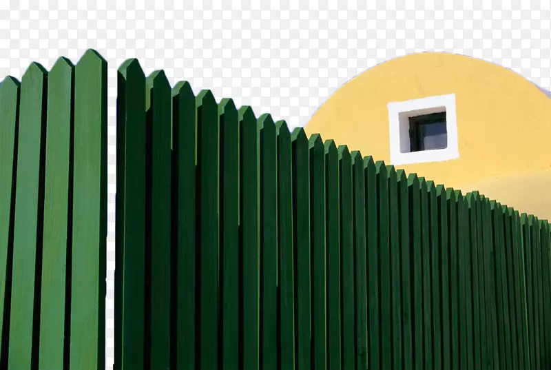 木栅栏-绿木篱笆