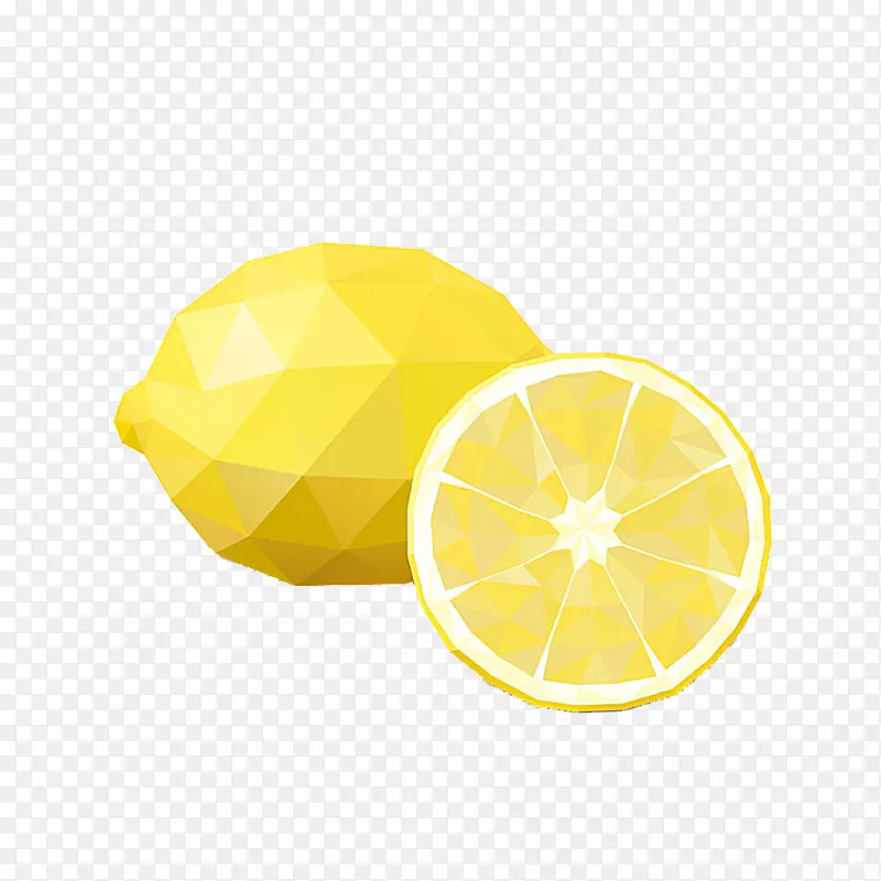 柠檬黄色几何学-柠檬