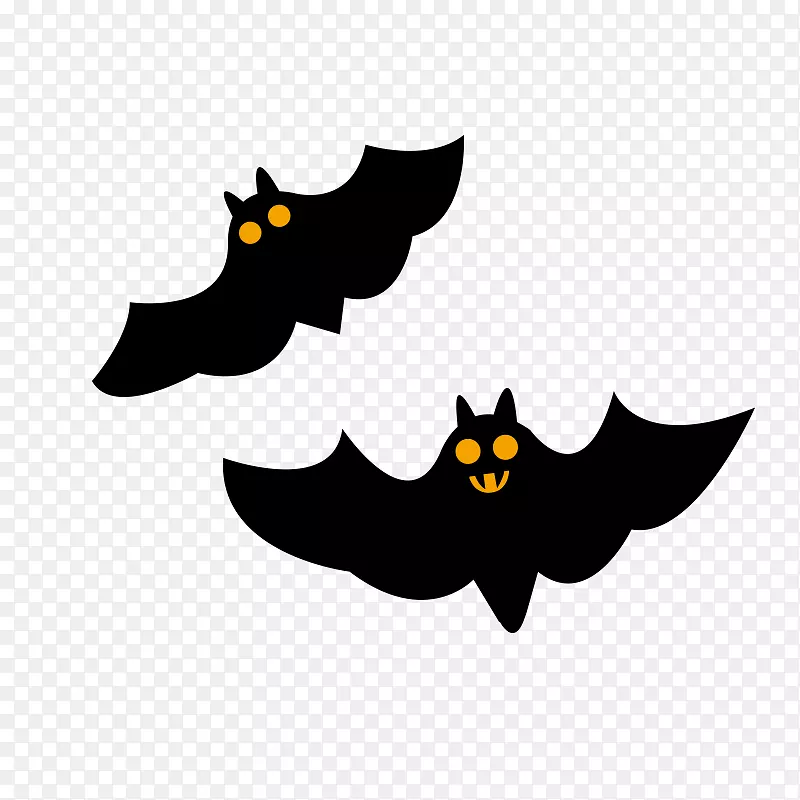 蝙蝠卡通画夹艺术-蝙蝠