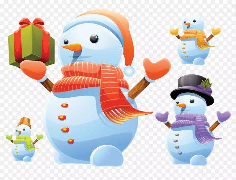 雪人3D电脑图形剪辑艺术雪人