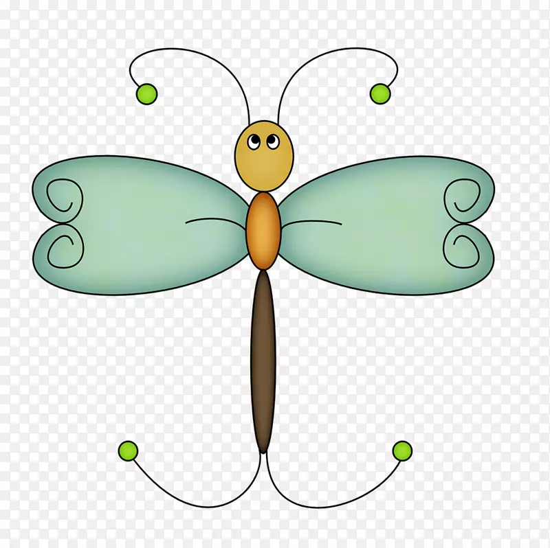 蝴蝶昆虫天线卡通.卡通昆虫