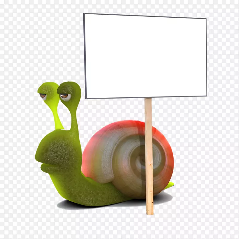 海报-Caracol摄影插图-海报、卡通蜗牛
