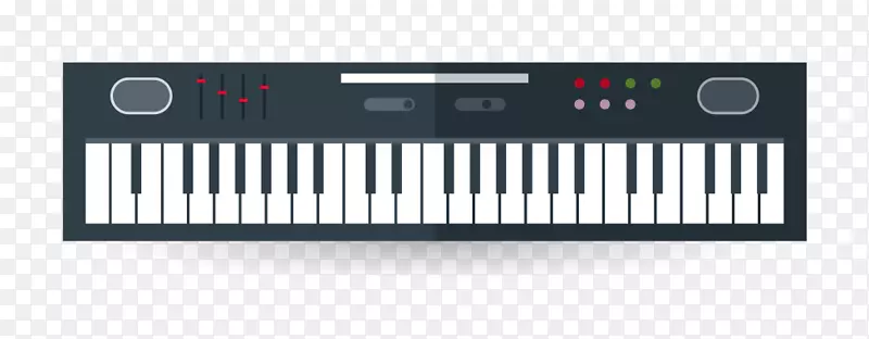 数字钢琴电动钢琴乐器.手绘卡通乐器键盘
