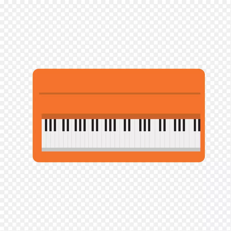 数字钢琴电子键盘扁橙色电子键盘