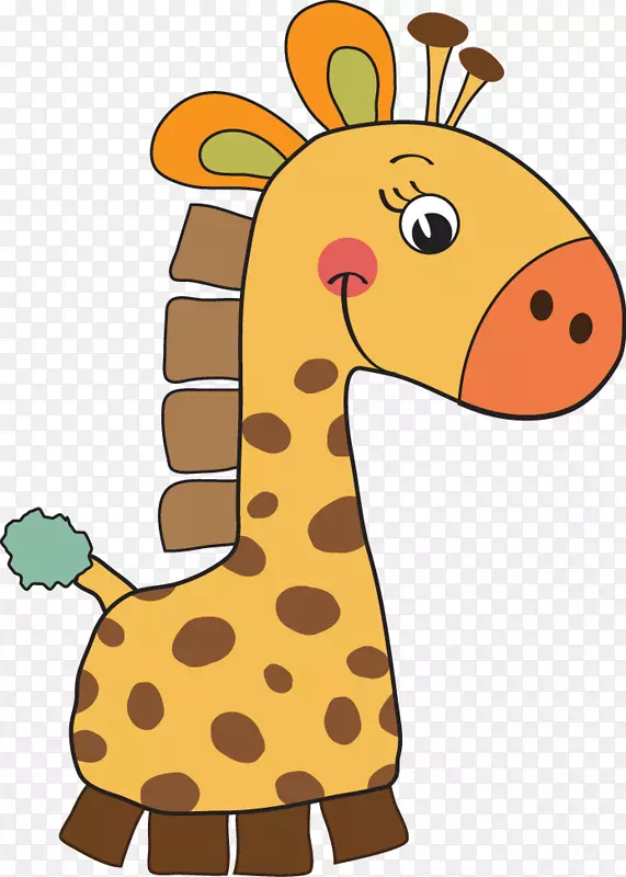 长颈鹿免版税剪贴画卡通长颈鹿