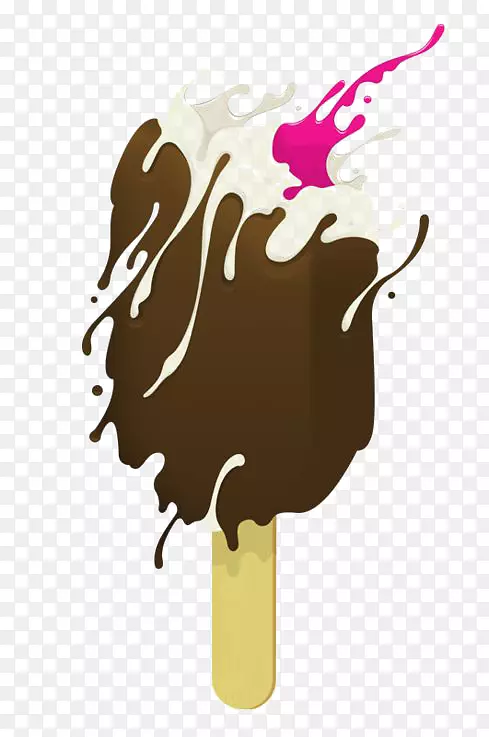 冰淇淋创意排版纸插图创意冰淇淋
