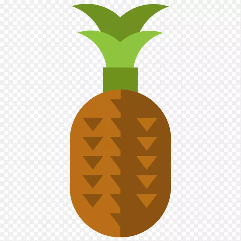 菠萝剪贴画-棕色菠萝