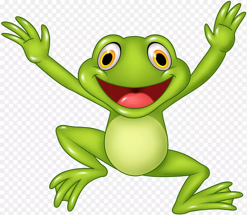 青蛙卡通摄影插图-舞蹈青蛙