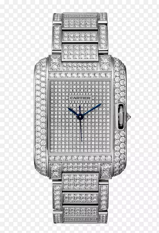 卡地亚坦克手表钻石切割-银钻石卡地亚手表男性手表