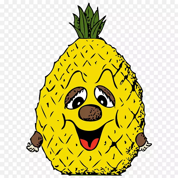 菠萝t恤卡通剪辑艺术卡通菠萝
