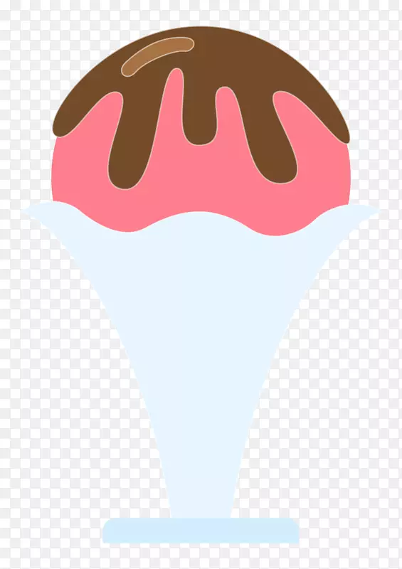 冰淇淋剪贴画-粉红色冰淇淋