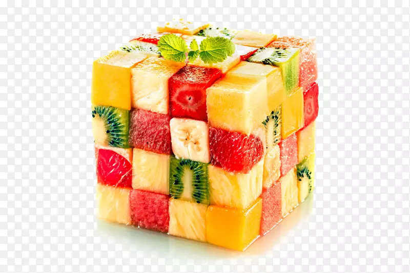 水果色拉水果立方体