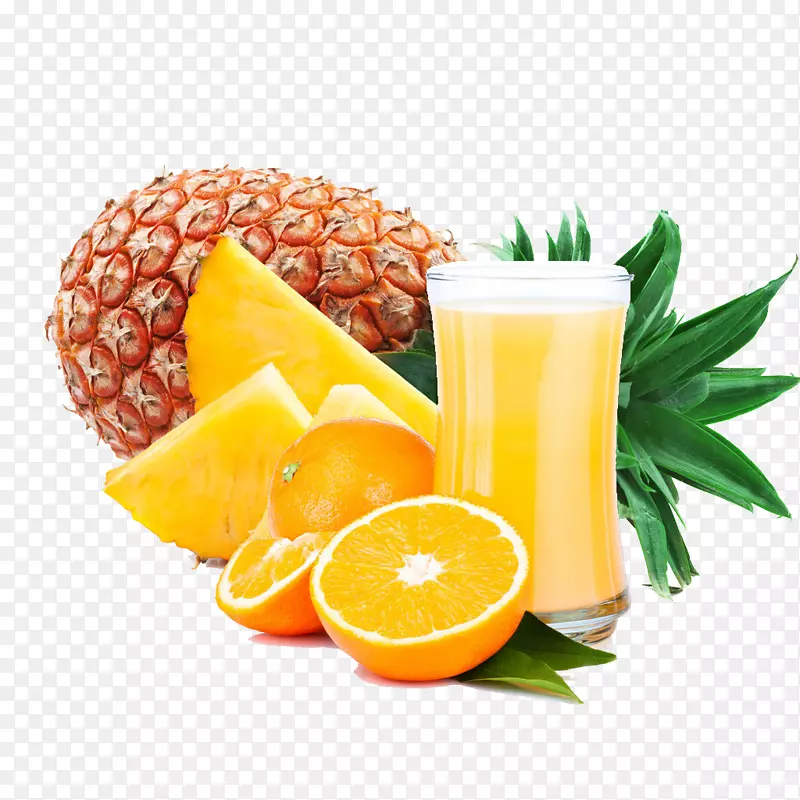 橙汁，冰沙，酸甜菠萝-水果和果汁