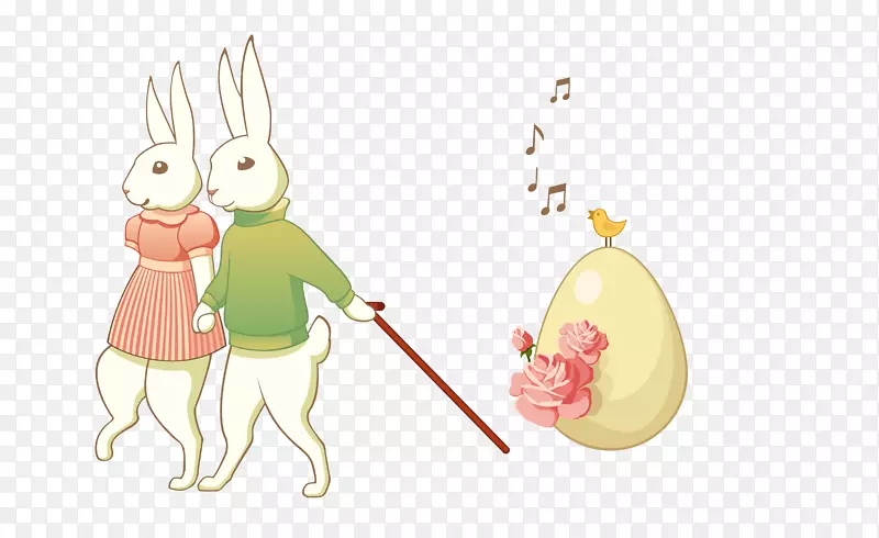 复活节兔子-颜色复活节兔子
