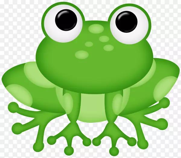 食用青蛙可爱剪贴画绿色青蛙