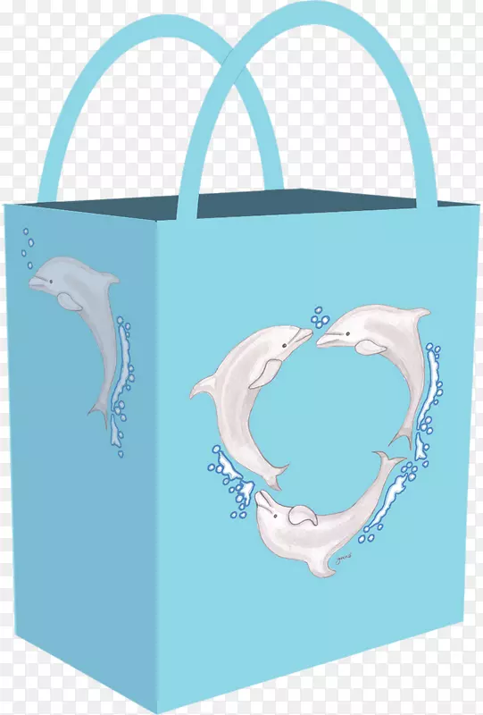 蓝海豚购物袋