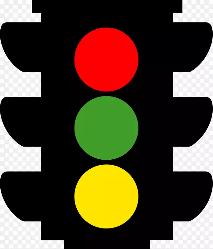 交通信号灯剪辑艺术.卡通红绿灯