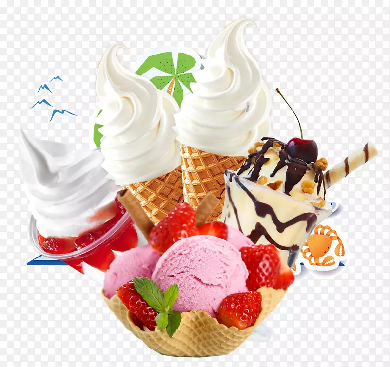 冰淇淋圣代冻酸奶-各种冰淇淋