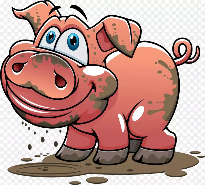家猪版税-免摄影剪贴画-脏猪