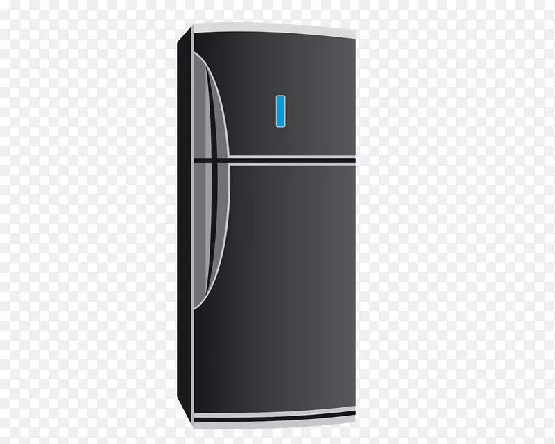 家用电器、电力网络配电板断路器-黑色单门冰箱